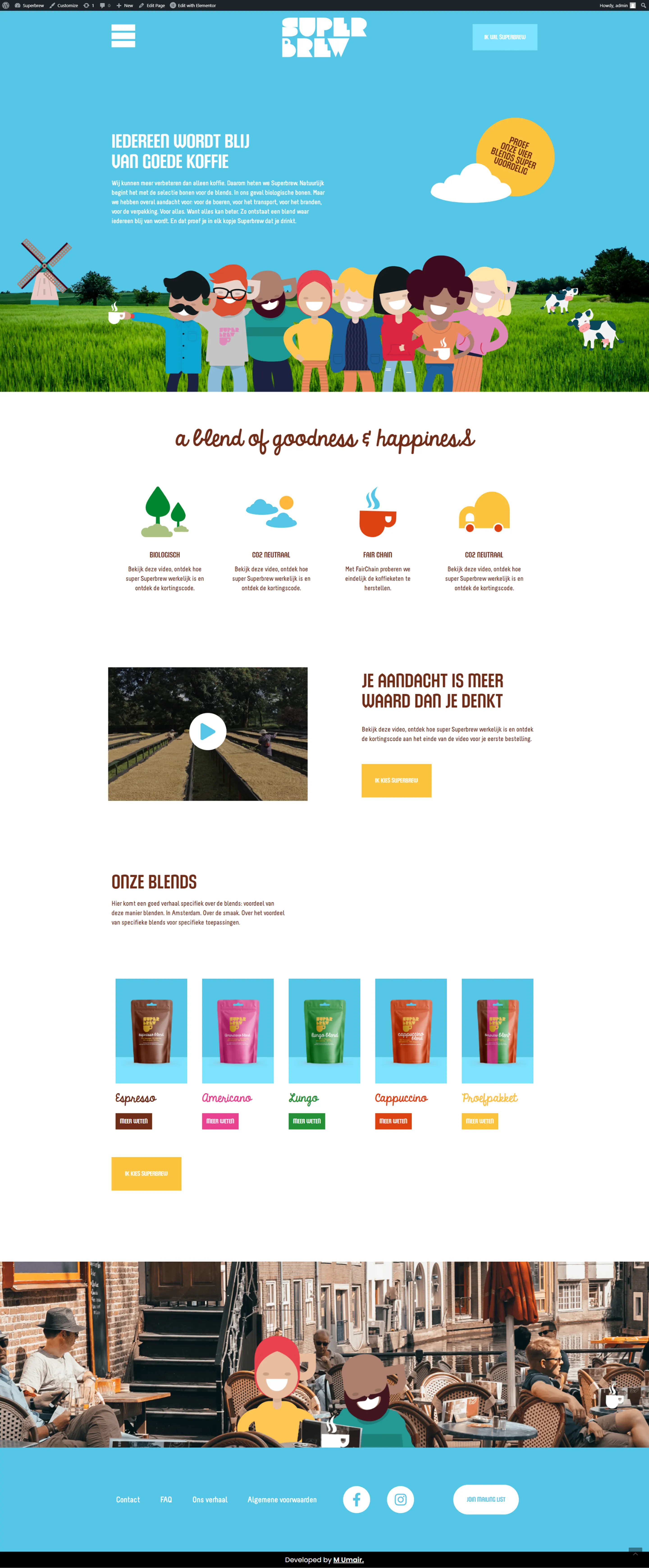 Superbrew – Adobe XD to WordPress Landing Page